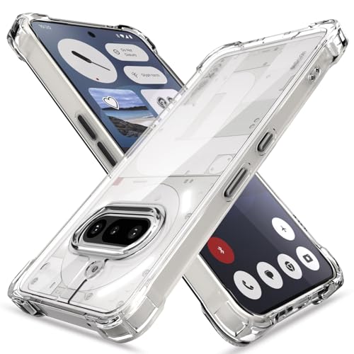 Image of Outlouders Back Cover for Nothing Phone 3A Clear Transparent PC + TPU | Raised Edges | Shockproof Protection Bumper Case (Transparent)