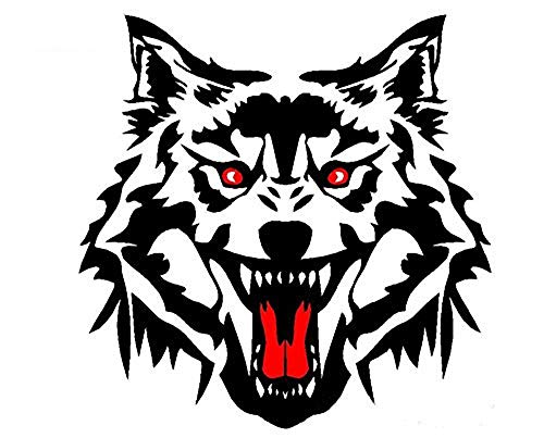 Autoboy Aby 1 X Cool Reflective Wolf Head Vinyl Decal Sticker For Car Van Window Engine Hood Helmet,Car Roof, Walls #TOP10