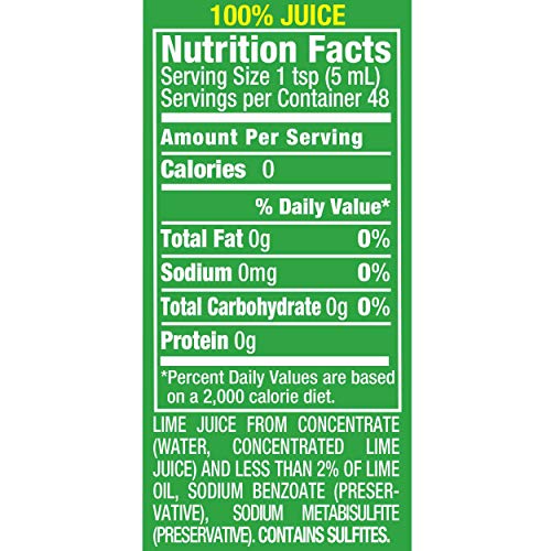 Image of ReaLime, 100% Lime Juice, 8 Fl Oz Bottle (Pack of 2)