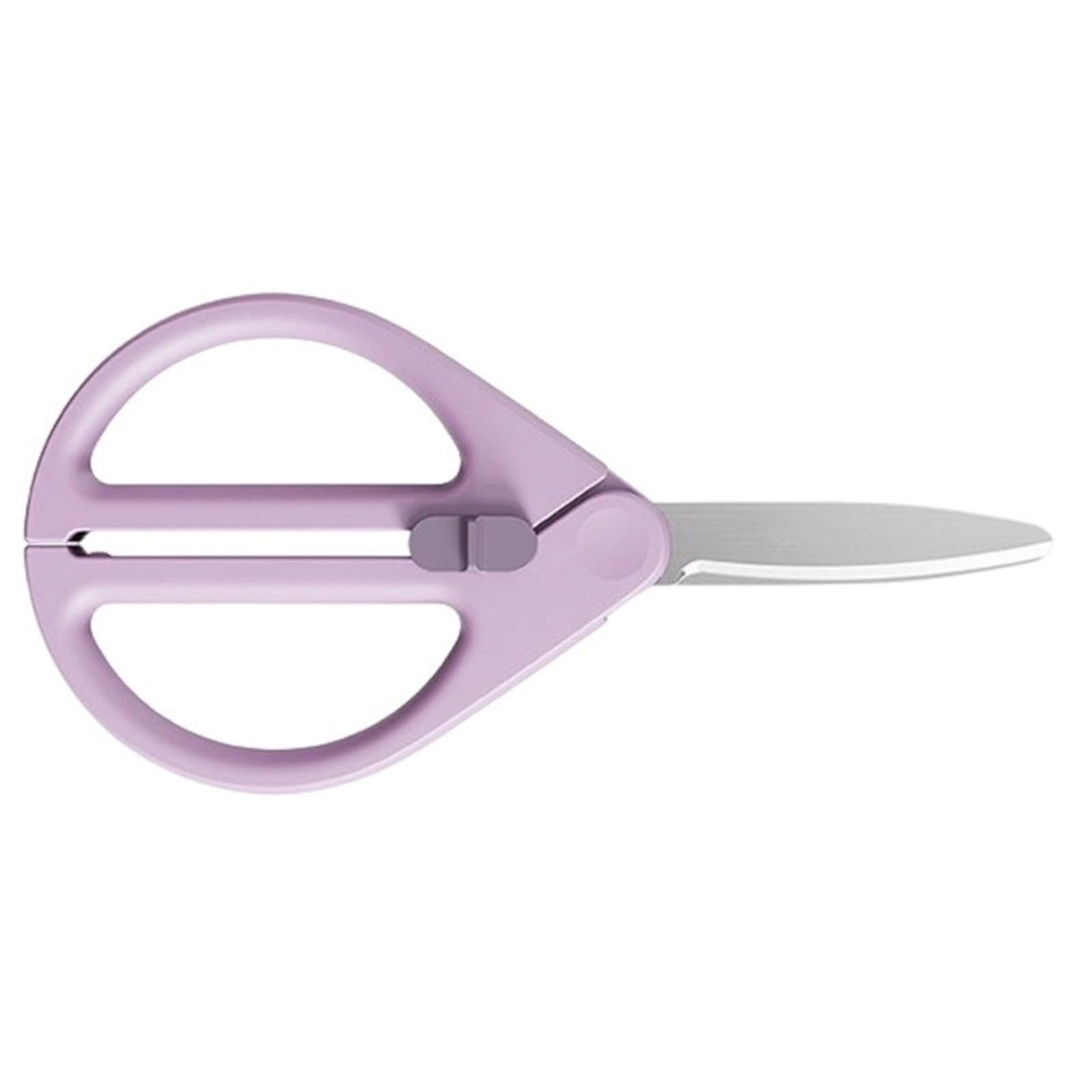 Hsioluted Purple Artist Grade Paper Cutting Art Scissors Foldable Trimming Scissors With Abs Handle And Space Saving Retractable Features Retractable Handle