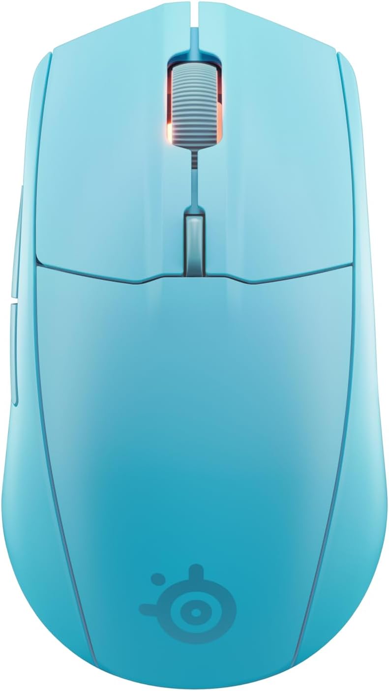 SteelSeries Rival 3 Wireless Gen 2 – Raton Gaming – 2,4GHz y Bluetooth – Sensor óptico TrueMove Air de 18000 dpi – Durabilidad de 60 M de clics – Ligero – Deslizadores 100% PTFE – Aqua 9