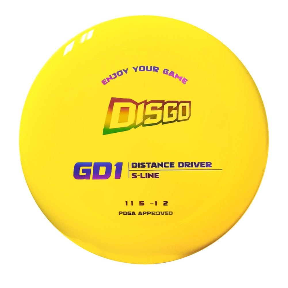 Disc Golf, 175g Competition Flying Disc,PDGA Approved, UV Printed Design, Durable TPU Material for Outdoor Training, Competitions,Yellow