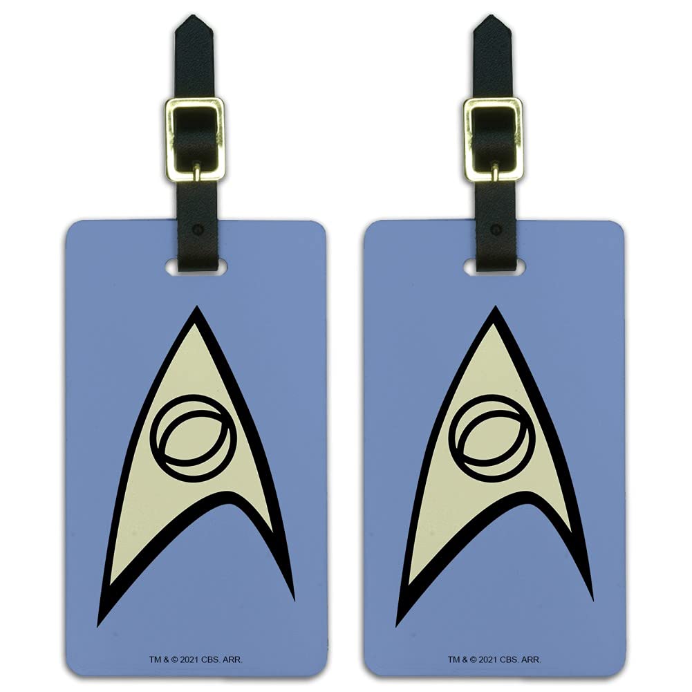 Star Trek Science Shield Luggage ID Tags Suitcase Carry-On Cards - Set of 2