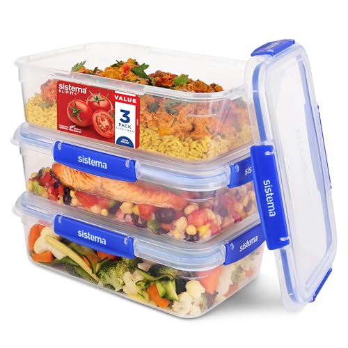 Sistema KLIP IT PLUS Récipients de conservation alimentaire | 2,2 litres | Boîtes alimentaires...