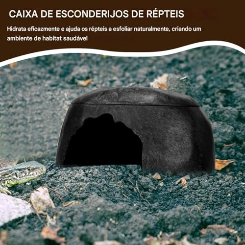 Lagartixa coucada, lagartana esconde | Abrigo de sapos - Pequeno lagarto Hideaway Humidify Habitat D
