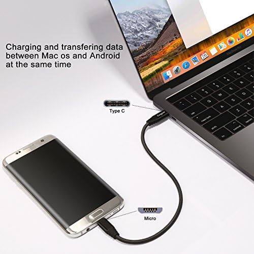 Fasgear USB C to Micro USB Cable, Black, 3ft - 3