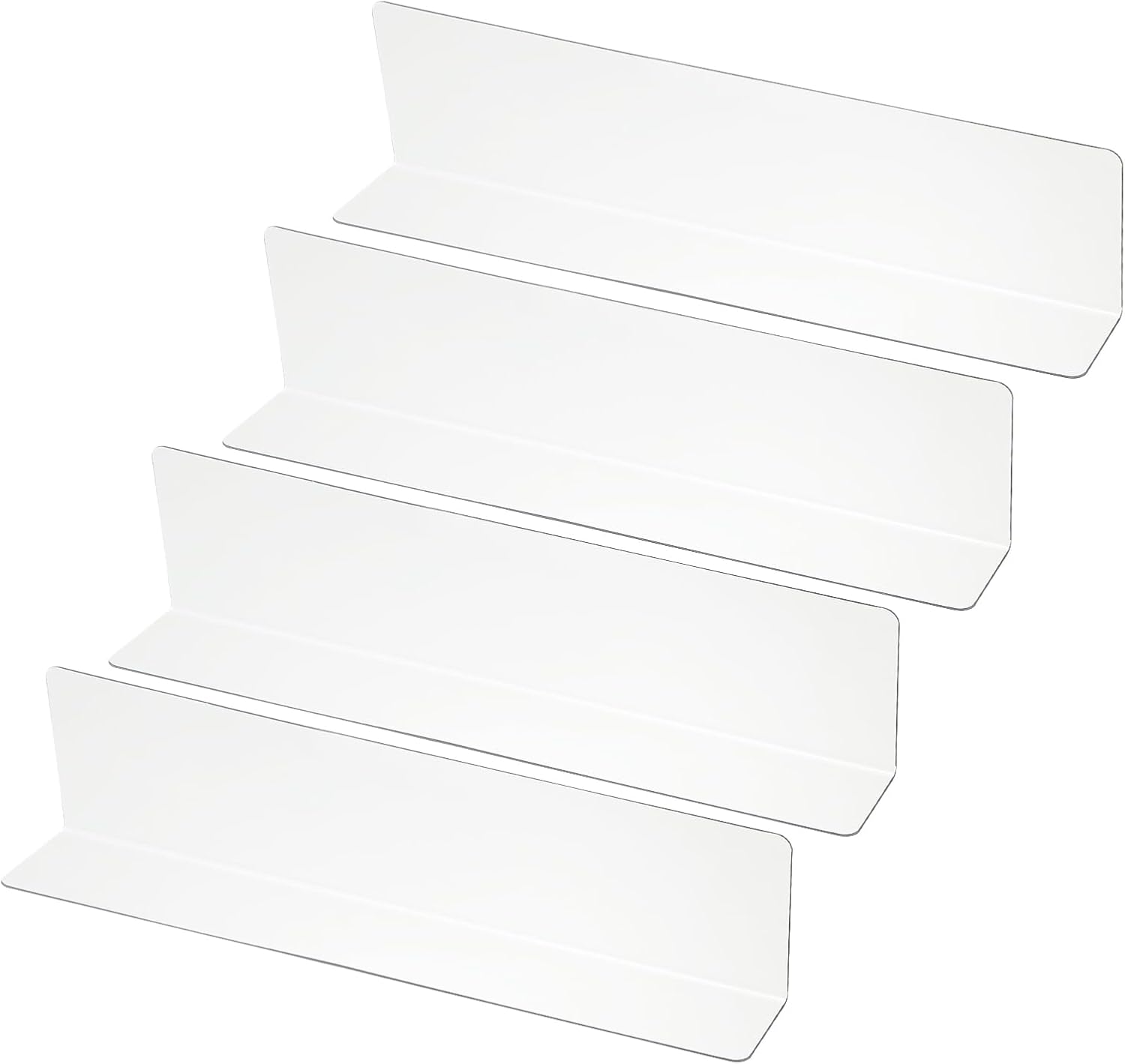 PATIKIL 4 Pack Shelf Dividers for Closet Organization, 11.1x1.2x2.4 Acrylic Closets Separator Kitchen Cabinet Shelves Under Bed Blocker for Bedroom Kitchen Office, Clear