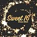 Sweet 16 Guest Book: Party keepsake for family and friends to write in (Square Gold Star Swirl)