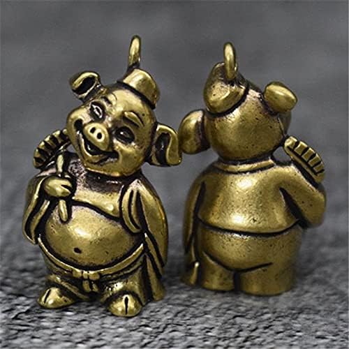 Miniatura 4 de Figuras chinas de la fortuna de Fengshui, mini estatua de latón, figuras de latón, mascotas de escritorio, mini estatuilla 3D de animales de
