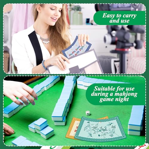 4 Piezas Mezclador de Fichas Mahjong PVC Resistente miniatura 5