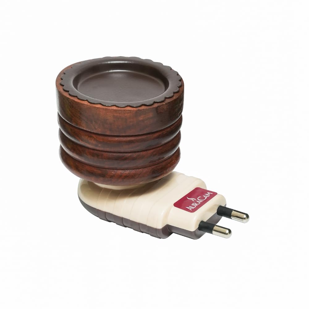 Auracam Camphor Burner/Essential Oil Diffuser/Bakhoor Kapoor Diffuser/Electric Diffuser for Fragrance/Kapur Dani for Pooja, Meditation, Havan/Kappor Stand for Home, Office (Pack of 3)