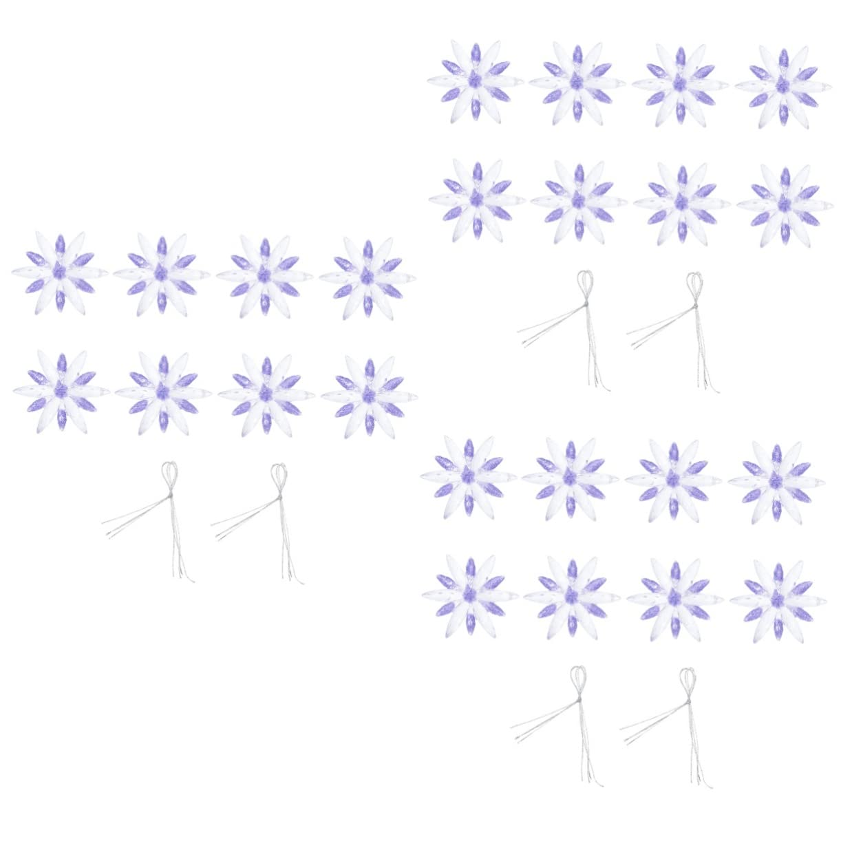IMIKEYA STK Weihnachtsbaum-Anhänger weihnachtsdeko Christbaumschmuck Spirit Weihnachten fensterdeko Schneeflocken-Anhänger Festival- Acryl Dekorationen Ornament schmücken Violett