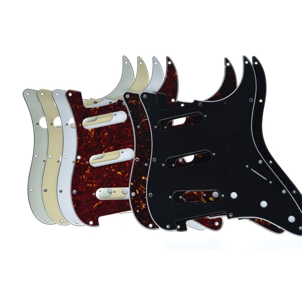 Protezione per charra Piastra antigraffio per battipenna per charra Strat SSH in alluminio anodizzato a 11 fori per Fend americano/messicano  18
