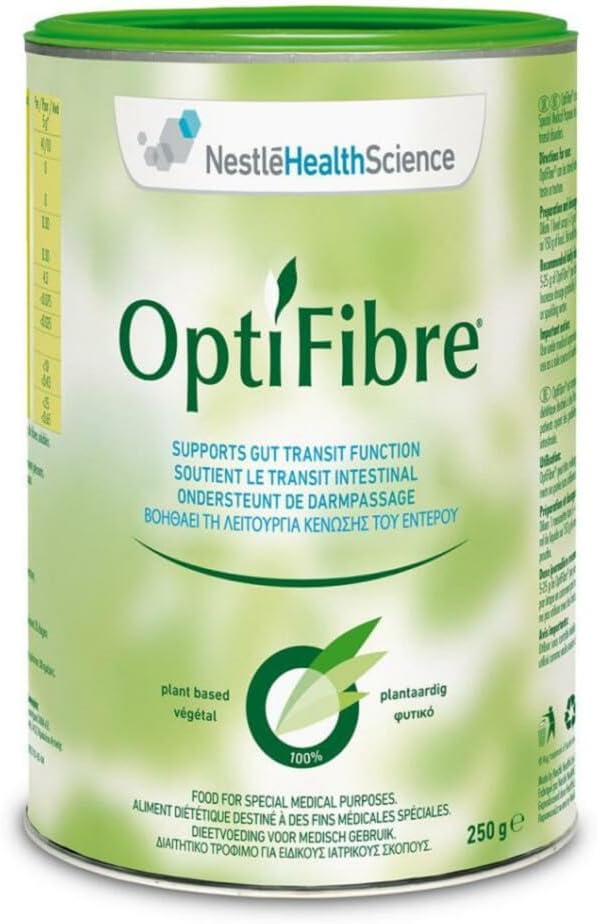 Optifibre Powder, Neutral Flavour, 250g Tin - Soluble Dietary Fibre Powder (Gluten Free Fibre Supplement, Effective and Natural Solution to Help Support Gut Transit)