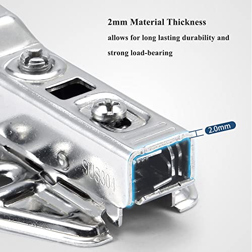 anchak 4 x 110 Degree Concealed Hinge Corner Stop Rustproof Cabinet Hinge Automatic Closing Automatic Hinge Damping Hinges for Kitchen Cabinet Wardrobe Cabinet Door Furniture - Image 3