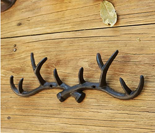 CZOOR Amerikanische Retro-Geweih Dekoration Wandbehang Kleiderständer Kreatives Bekleidungsgeschäft Eingang Wanddekoration Wand Elchhaken Cover