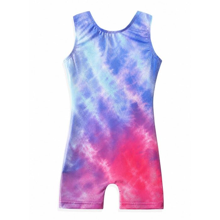 Image of HOZIY Gymnastics Leotards for Girls Unicorn Aurora Rainbow Mermaid Dinosaur Cupcake Sparkle Biketard Toddlers Kids Children