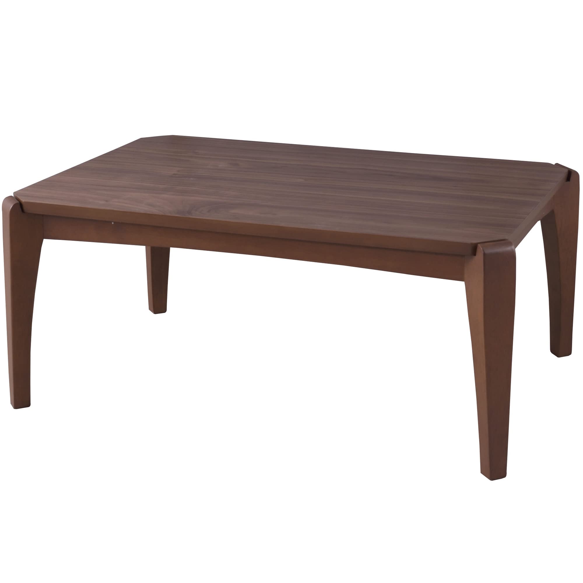 AZUMAYA Kotatsu Heater Table W35 5 x D23 7 x H15 Inches Rectangle Shape Natural Walnut and Rubber