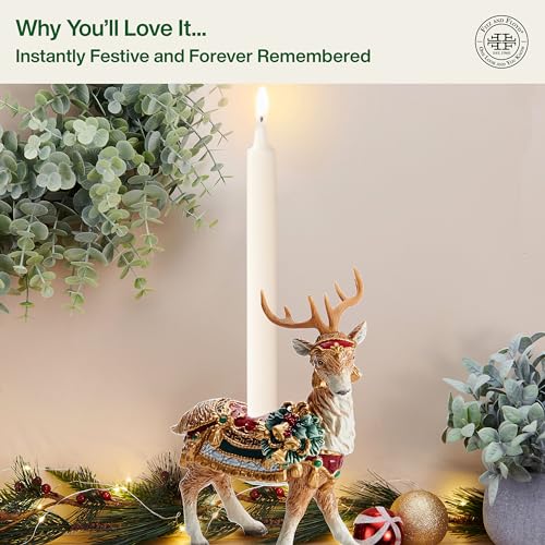 Fitz-and-Floyd-Noel-Holiday-Standing-Deer-Ceramic-Candle-Holder-Figurine-1025-inch Fitz and Floyd Noel Holiday Standing Deer Ceramic Candle Holder Figurine 1025 inch