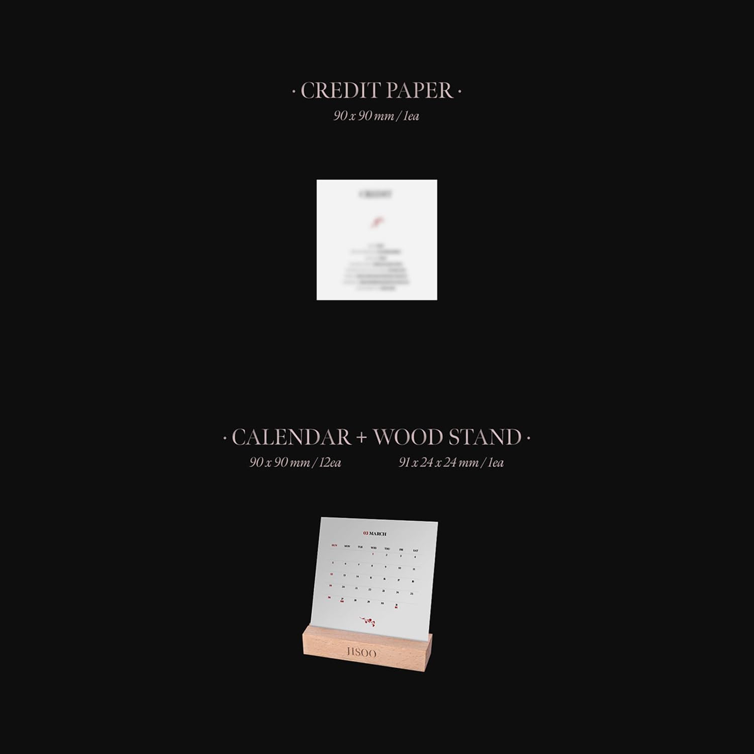 First Single Album [ME] (KiT Album Ver.) Package Box + Lyrics Paper + Credit Paper + Calendar + Wood Stand + Gift