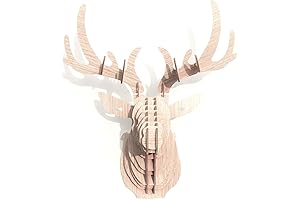 Hooshing Deer Head Wall Decor Trophy Sculpture DIY 3D Puzzle, Wall Decoration...
