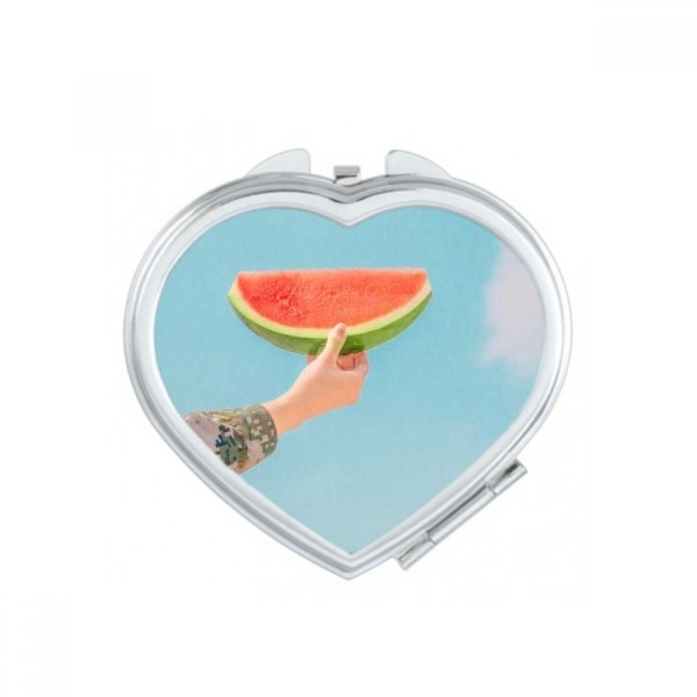 Miroir mignon petit cadeau portable motif sciences forestières design cœur pour femme