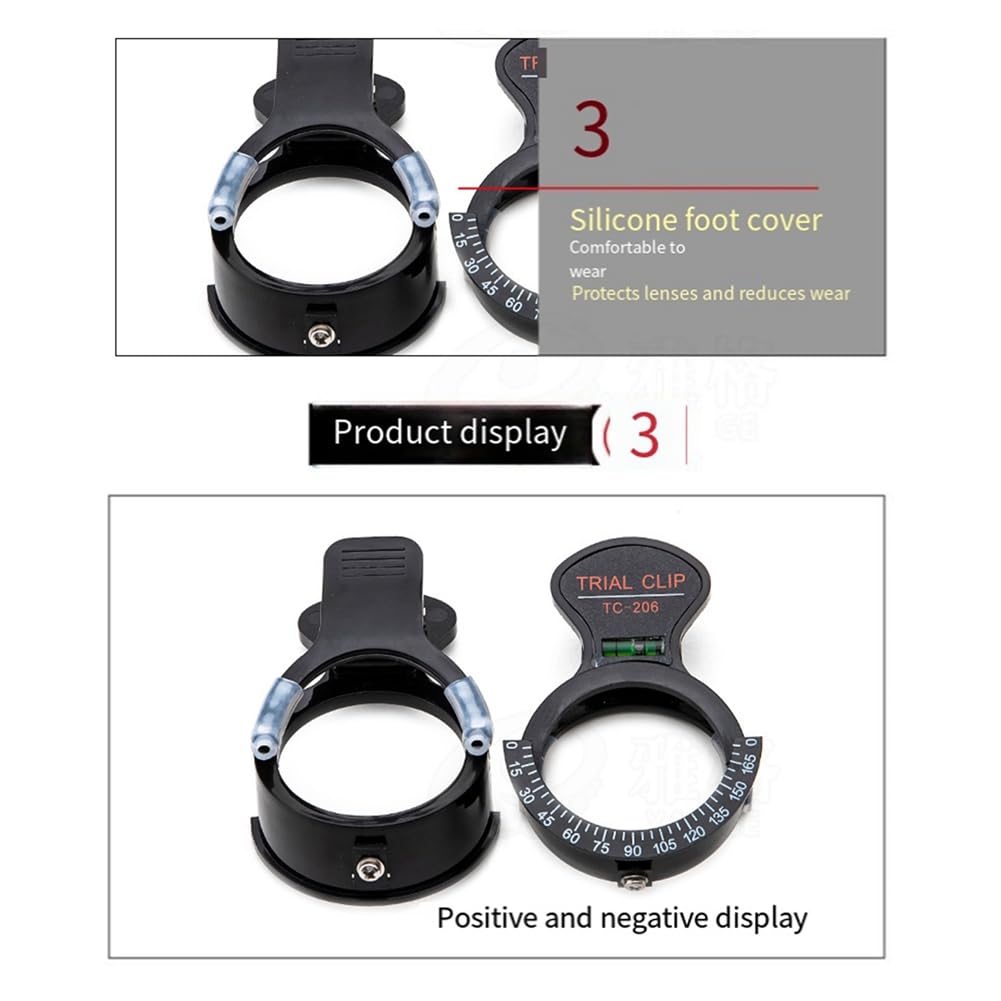 de Prueba TC-206 Clip Optometría Monocular de Prueba Óptica Soporte Instrumento Oftálmico (2 Piezas) A