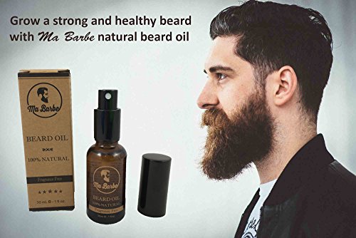 Premium Bartöl 100% NATÜRLICH ohne Parfüm. Mit Spray! Nährt, hydratisiert, erweicht, stimuliert das Wachstum, macht es glänzen. 8 vorteilhaften Pflanzenölen. Perfekt für empfindliche Haut. 30 ml