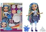 Rainbow High Rainbow Shimmers with Slime – Skyler, Blue 11” Fashion Doll, Create a Rainbow Doll, Slime Kit, Pet Bunny, Kids Gift 4+