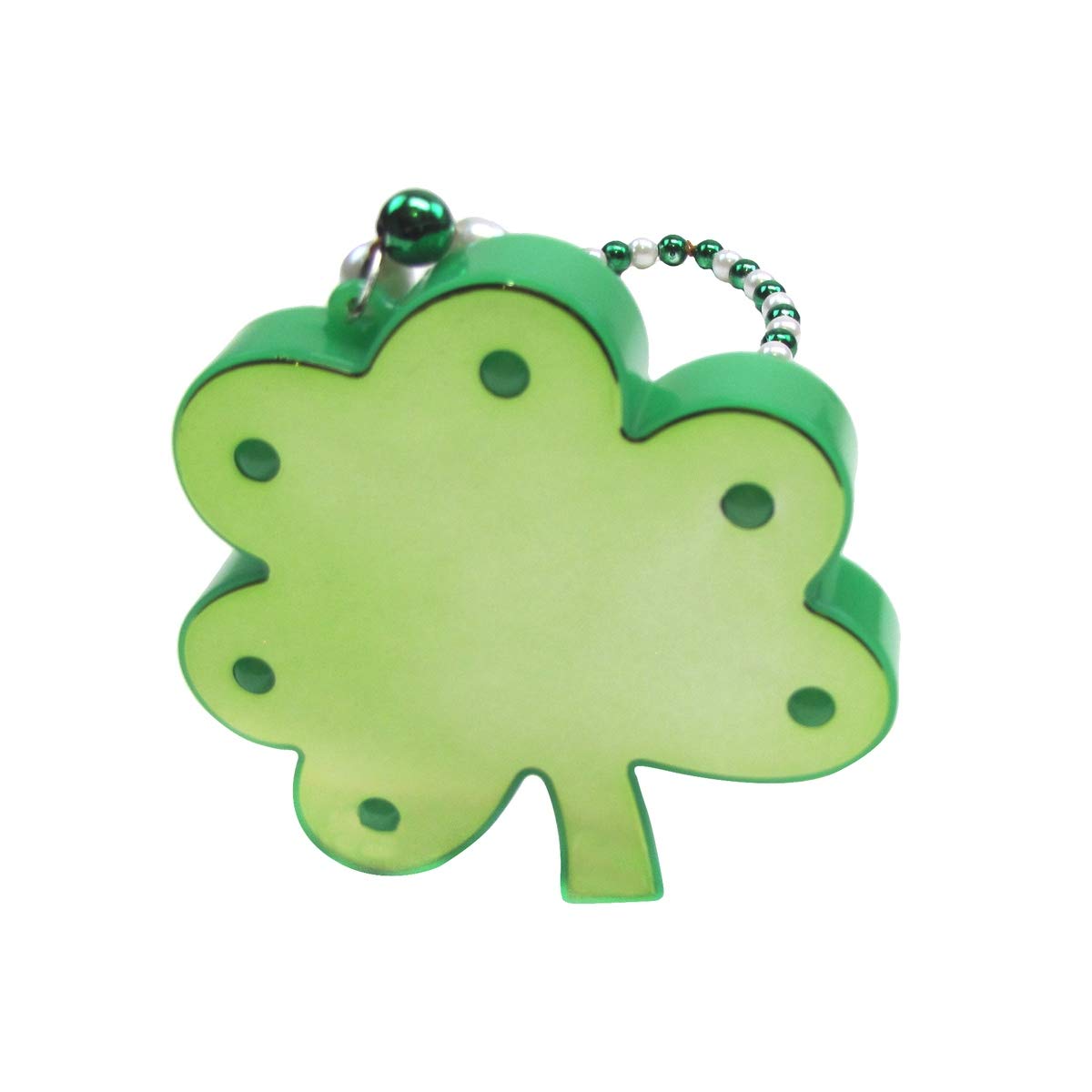 TG,LLC Treasure Gurus St Patrick's Day Flashing Huge Clover Shamrock Glowing LED Bulb Necklace Party Novelty