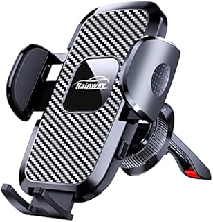 Rainway Car Phone Holder Air Vent Mount, 2022 Universal Upgrade Hook Mobile Phone Holder for Car Accessories,360° Rotation Car Phone Mount with One Button Release, Compatible with iPhone Samsung etc.
