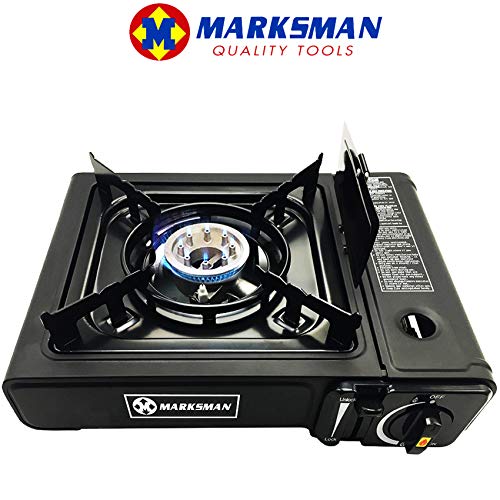 MARKSMAN Portable GAS COOKER Butane Camping Stove FREE Carry Case BBQ Outdoor Indoor Kitchen Hiking Single Burner Caravan House Party Boating Fishing Cookware Garden Patio Picnic Cooking Refills UK - Image 5