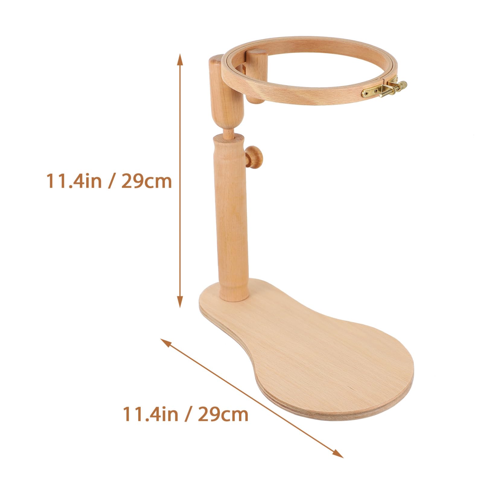 KONTONTY Adjustable Embroidery Stand Wood Cross Stitch Stand Multi-Function Embroidery Tool Suitable for All Levels