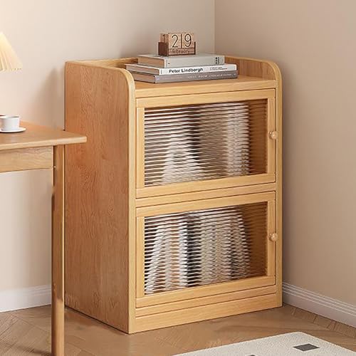 Estantería de madera maciza con puertas de...