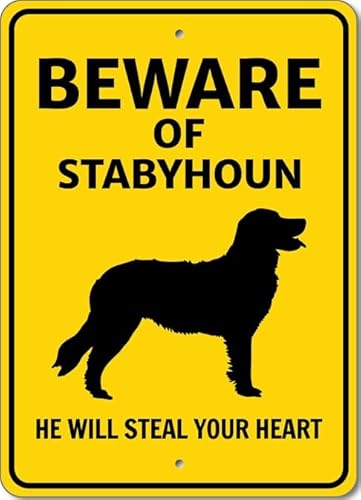 Stabyhoun Dog Beware He Will Steal Your Heart K9 Sign
