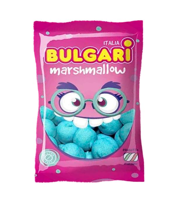 iChuches | Marshmallow Bolas de Colores - Nubes Dulces | Ideal para Mesas Dulces, Bolsas De Cono, Decoración Fiestas | 100 Unidades (Azules)