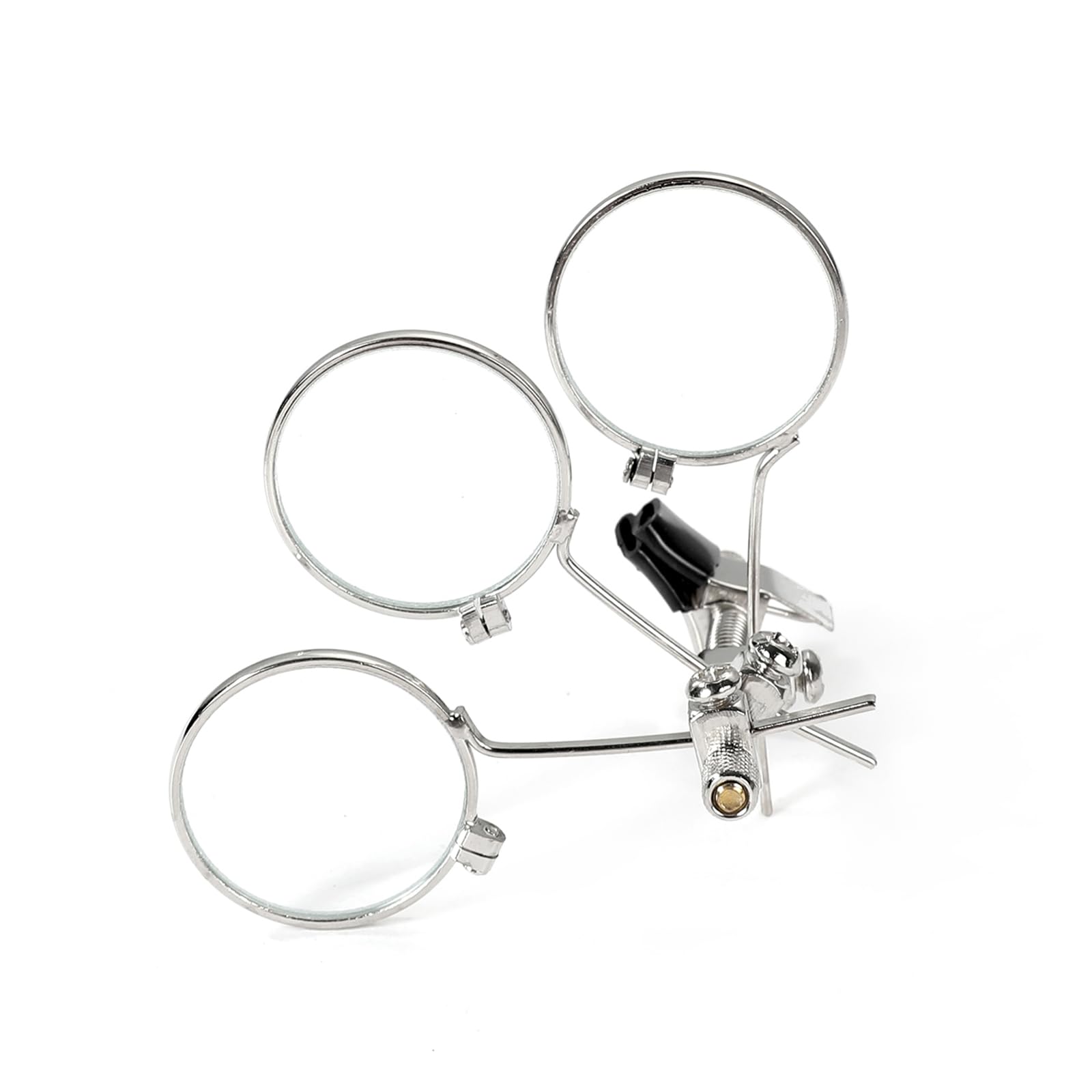 Jeweller's Eye Loupe 3.3X, 6.6X, 9.9X Triple Ocular Loupe Steampunk Lens Clip on Retro Magnifier Jewellery Making Repair Lightweight Magnifier