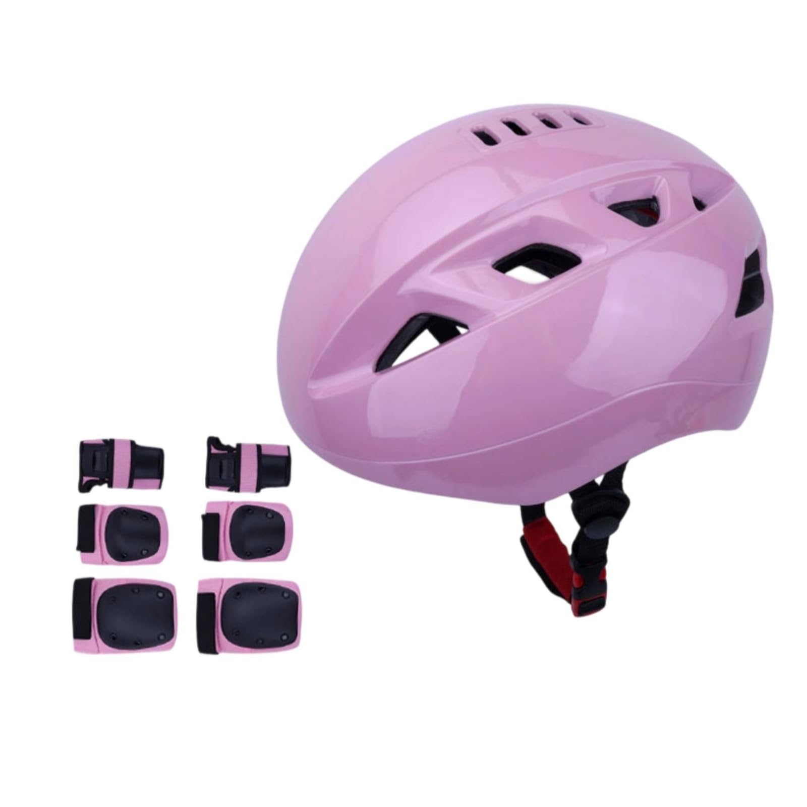 Set di Casco e Protezioni Imbottito Casco con Ginocchiere e Gomitiere Traspirante Set Protezioni con Ginocchiere per Pattinaggio
