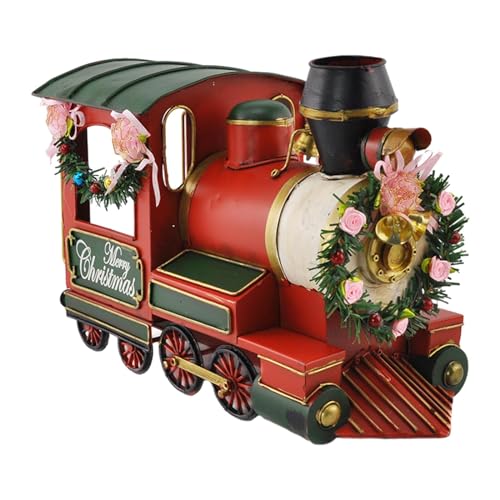 Colaxi Modelo de trem de natal, adereços de trem locomotiva a vapor, coleções de moda antiga, lembra