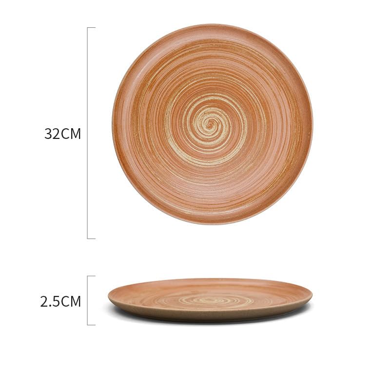 Talerz na przekąski Pojemniki na przekąski Retro Ceramiczny talerz obiadowy Okrągła zastawa stołowa Prosty talerz restauracyjny do steków Pizza Przekąska Taca na deser Talerze deserowe Taca na przeką