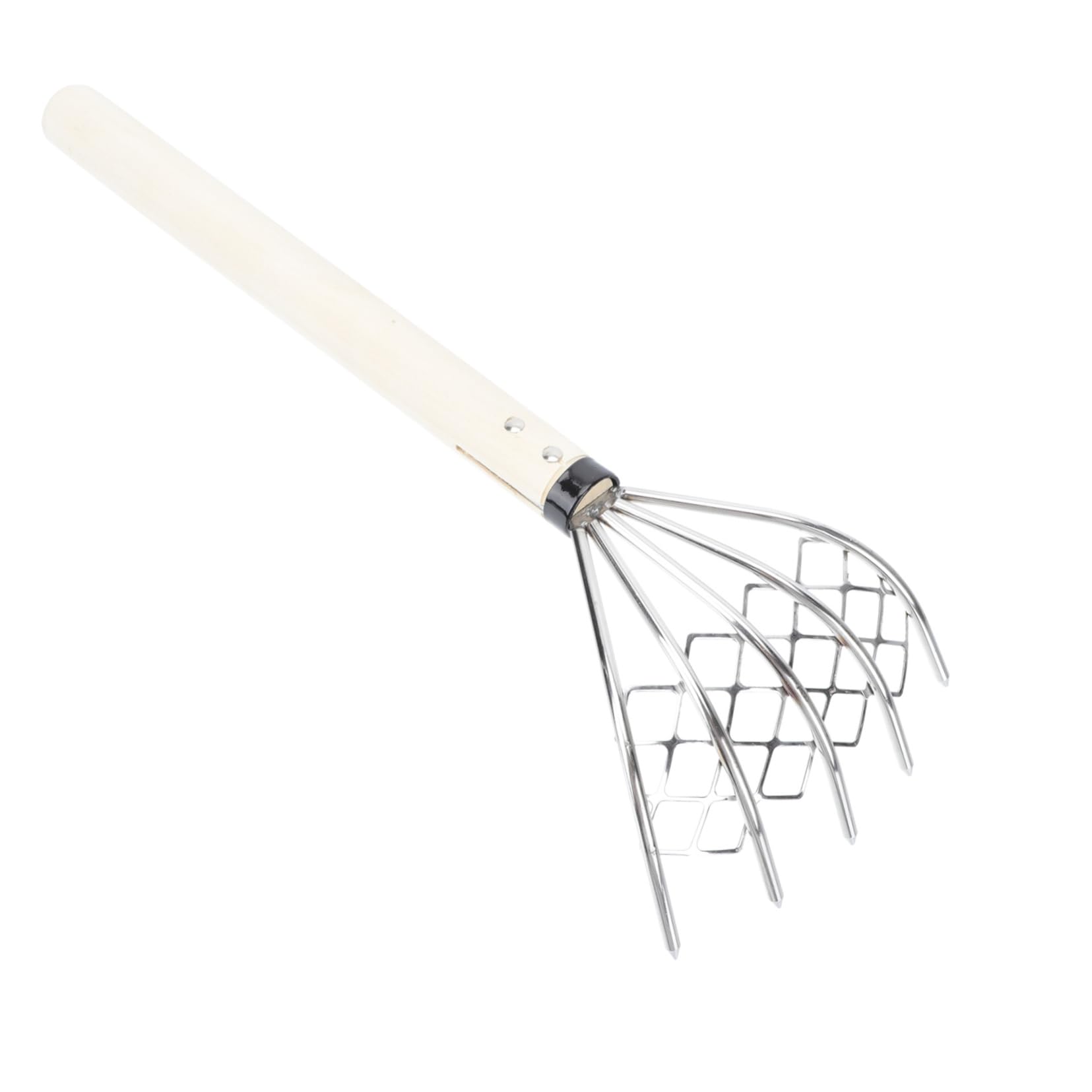 2 Stck. Edelstahlrake Muschel Rechen Gartenarbeit Rasen Klatschen Landschaft Rechen Klein Klaue Rostfreier Muschelrechen Schmutz Im Freien Rechen Mit Stiel Silber Edelstahl 304