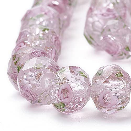 OLYCRAFT 45pcs 11~12mm Gold Sand Lampwork Beads Glass Handmade Round Loose Beads for Rosary Making Jewelry Craft Making with 2mm Hole - Image 3