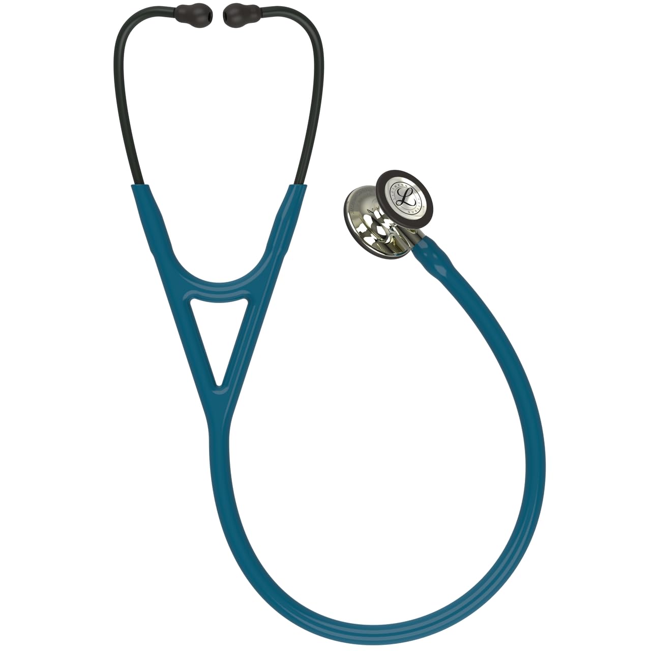3M Littmann® Cardiology IV - Stetoscopio con incisione laser gratuita Blu Caraibi - Champagner - 6190