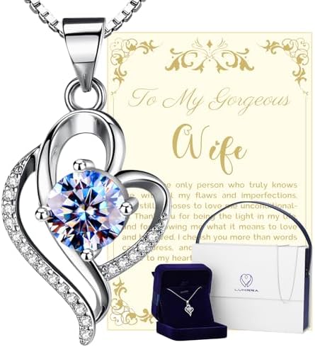 anniversary jewelry for wife moissanite pendant necklace