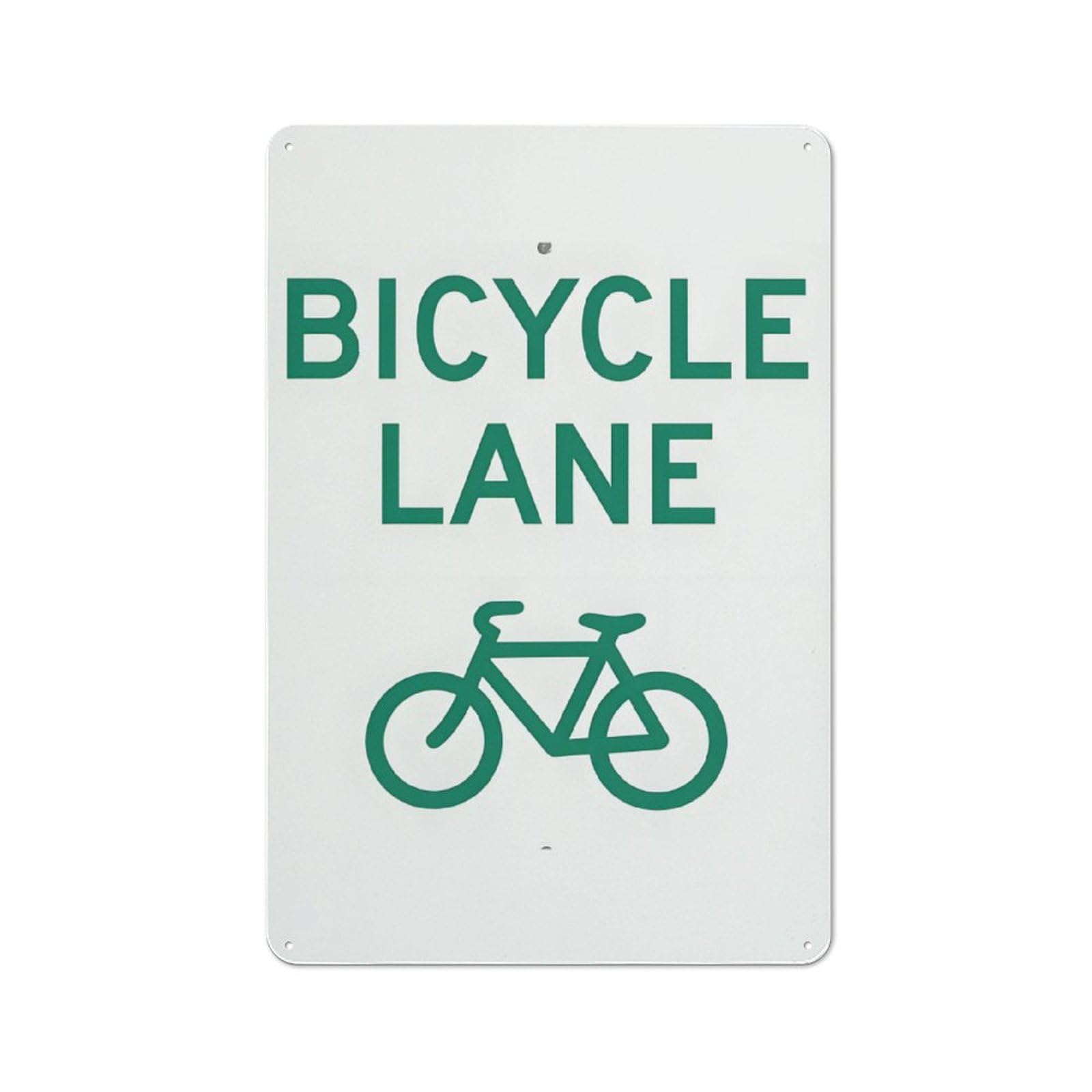 peiyeety Bicycle Lane Metal Tin Sign Traffic Safety Decor for Urban Roads, Bike Paths, and Commuter Routes High-Visibility Aluminum Plaque to Designate Bicycle-Only Areas, 6x8 Inch