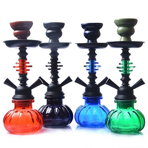 YOJOLO Shisha Wasserpfeife Set, 2 Schlauch Shisha Rohr Tragbare Mini-Shisha Mit Tabakkopf Kohlehalter Chicha Narguile… – Bild 5