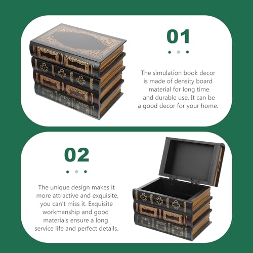 Libro decorativo falso para cafeterías y salones elegantes Uonlytech 5