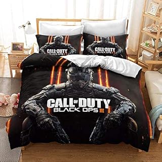 3D Duvet Set mens duvet cover double call of Duty Bedding Set with PillowcasesSingle(135x200 cm), 2 piece set 1 piece quilt cover + 1 piece matching pillowcase