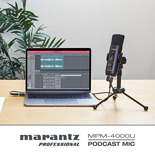 Marantz Professional MPM-4000U - USB Podcast Mikrofon mit integrierten Mixer, Interface und Kopfhörerausgang für Podcast… – Bild 8