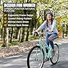 CamPingSurvivals Women Bike, 26 Inch Beach Cruiser Bike, 7 Speed Commuter Bicycle with Ergonomic Upright Frame, Full Front & Rear Fenders, Adjustable Seat and Foldable Front Basket (Green) #1